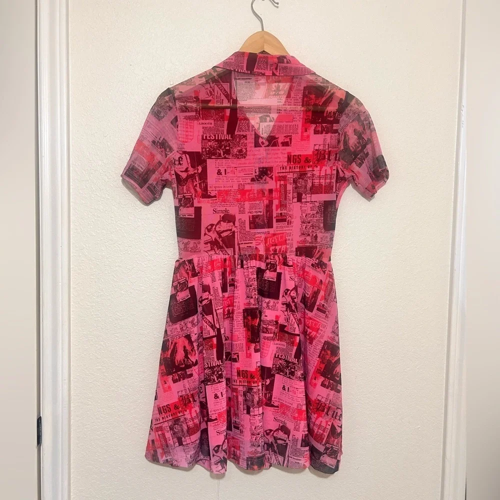 Urban Outfitters Pink Mini Polo Collar Dress - Picture 3 of 11